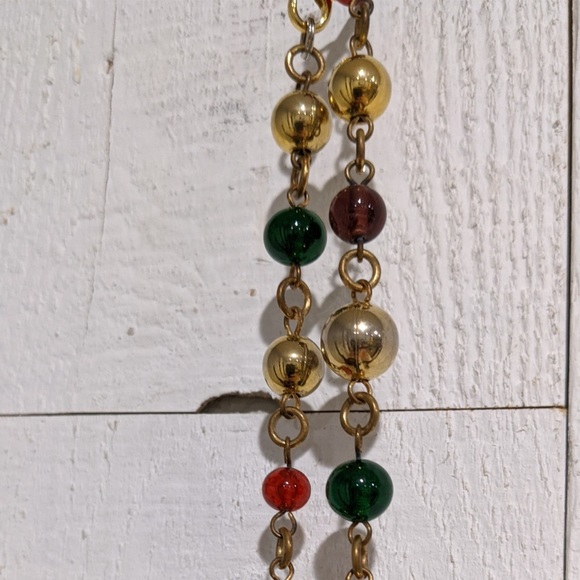 Vintage Chunky Metallic And Gold Tone Large Bead/Bobble 17” Necklace - Picture 5 of 9